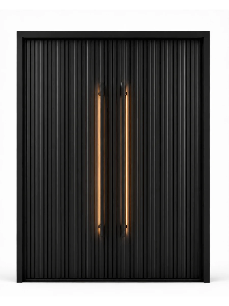 Ribbed Double Pivot Entrance — closed