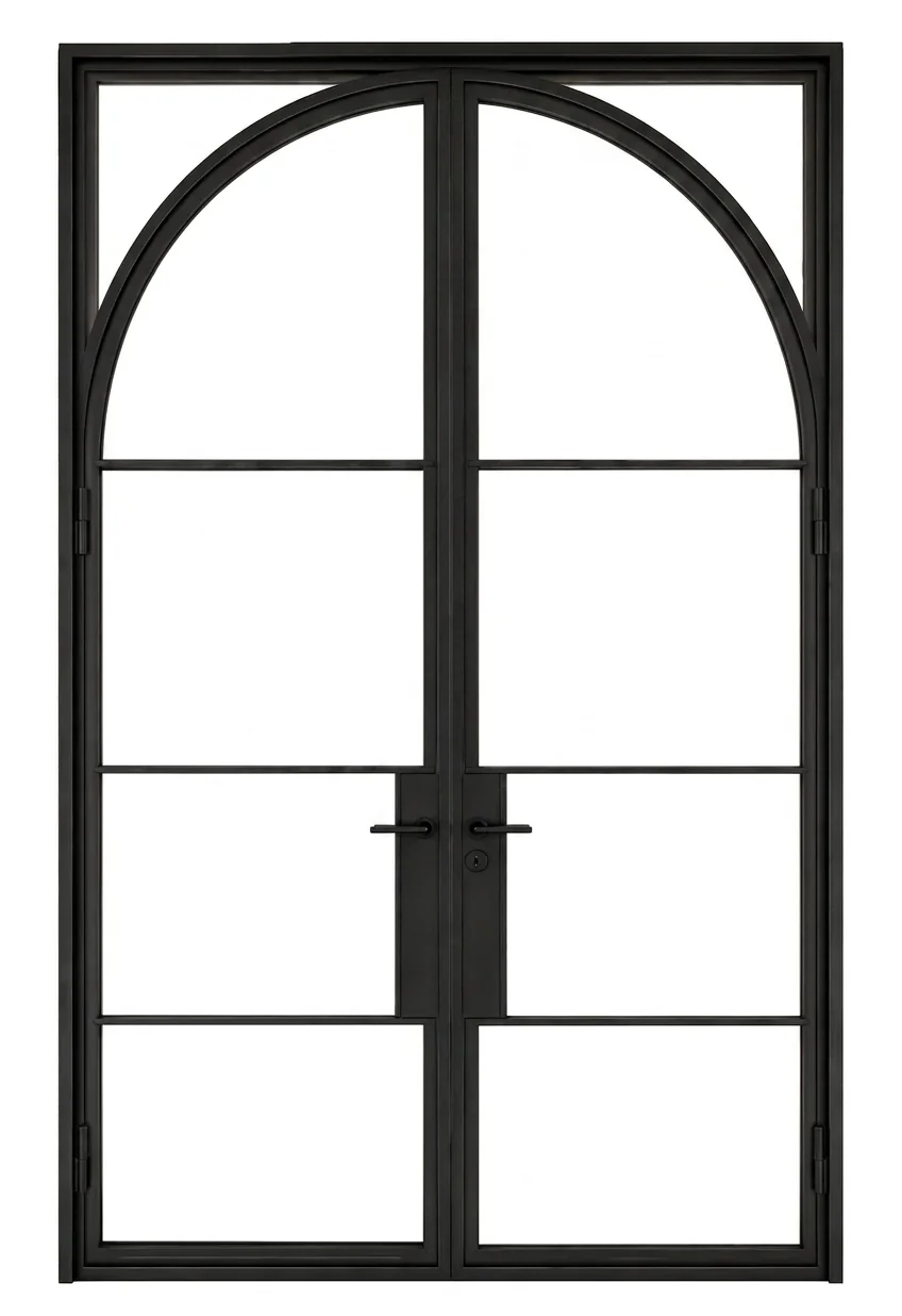 Arch-in-Square Double Steel Door