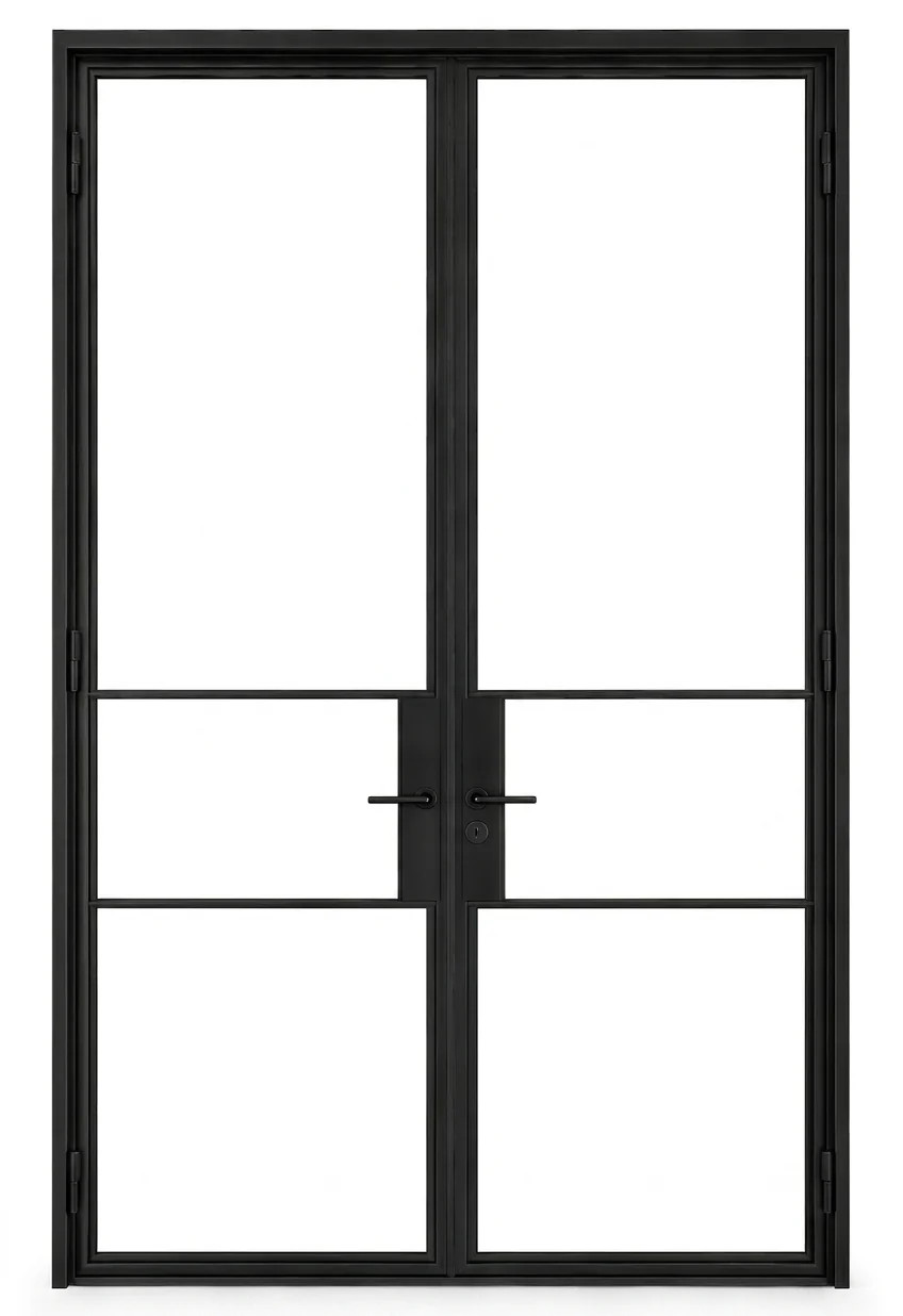 6-Lite Divider Double Steel Door