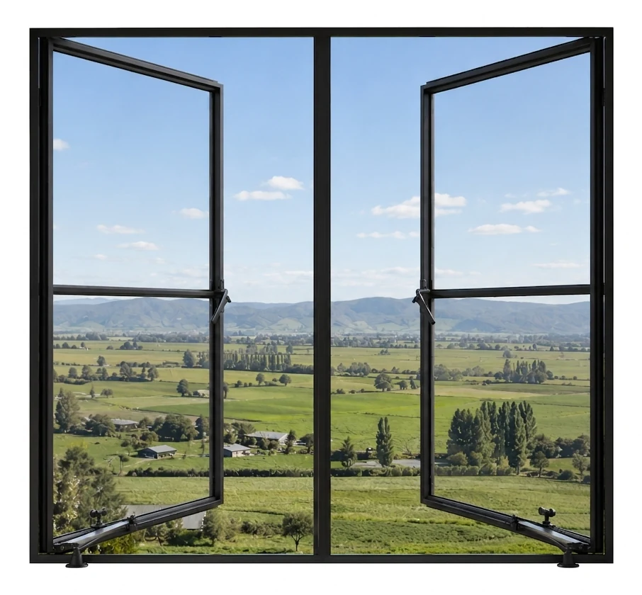 4-Lite Casement Window — open