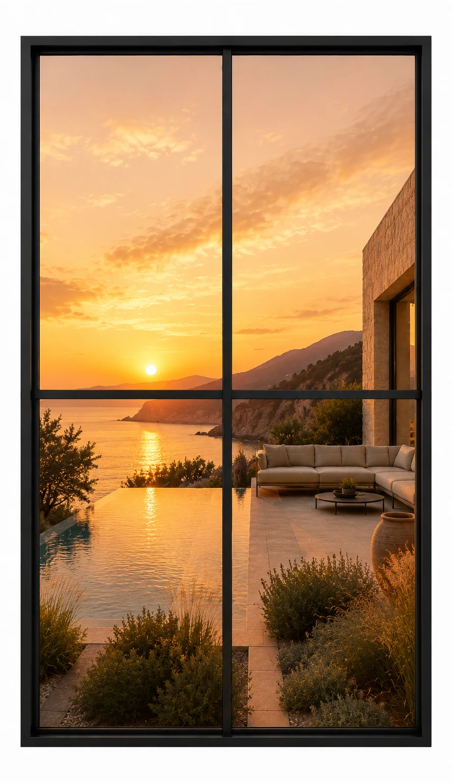 4-Lite Fixed Steel Window — closed